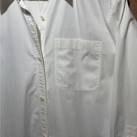 OUTERKNOWN White Maxi Shirt Dress size Small Lagenlook Minimalist - Picture 4 of 12